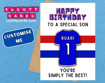 Rangers Birthday Card - Personalised | Gers