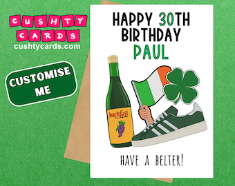 Celtic Birthday Card - Personalised | Buckfast