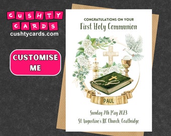 First Holy Communion Card | Catholic Card