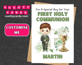 BOY/GIRL First Holy Communion Card - Personalised | Holy Communion