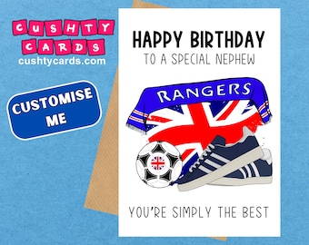 Rangers Birthday Card - Personalised | Gers