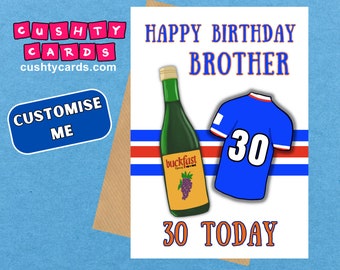 Rangers Birthday Card - Personalised | Gers