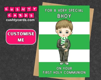 Celtic BOY/GIRL First Holy Communion Card - Personalised | Holy Communion