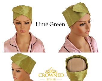 Satin Edge Wrap for Natural Hair Adjustable Velcro Hair Wrap for