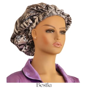 Reversible Print Satin Bonnet| Great  For All Hair Types| Many Options Available