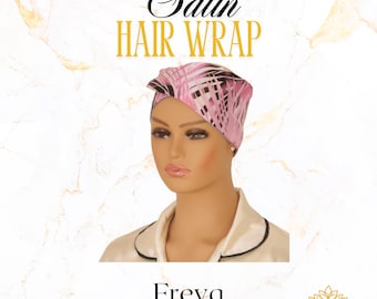 Velcro Silk Headband Wrap Satin Edge Wrap For Natural Hair