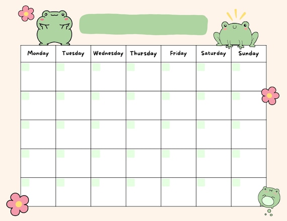 Cute printable calendar deals