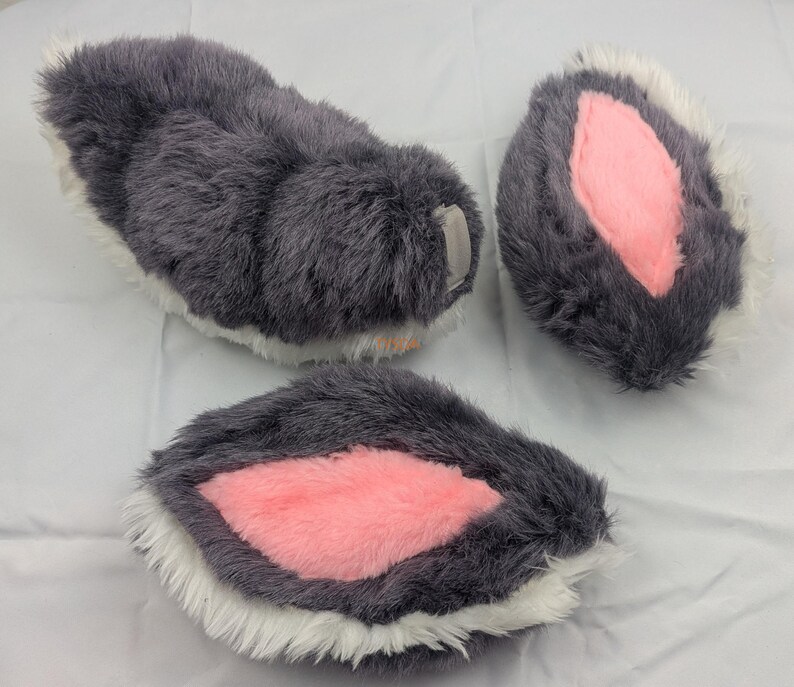Elephant Ears, Tail, Nose Costume Kit Accessories Set Gray Grey Adult Teen Set - View #5