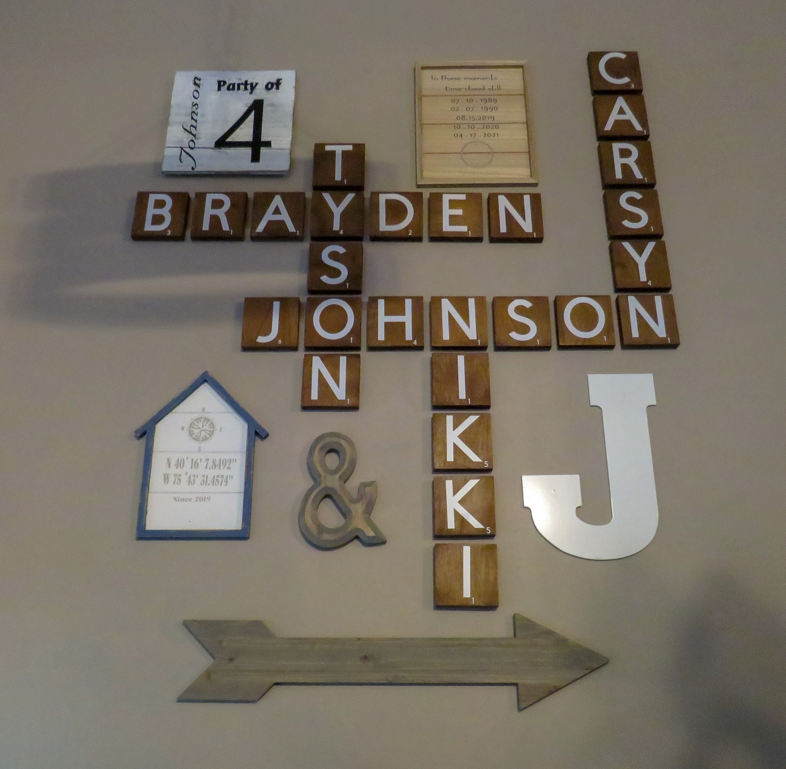 Decorative Letter Tiles Etsy