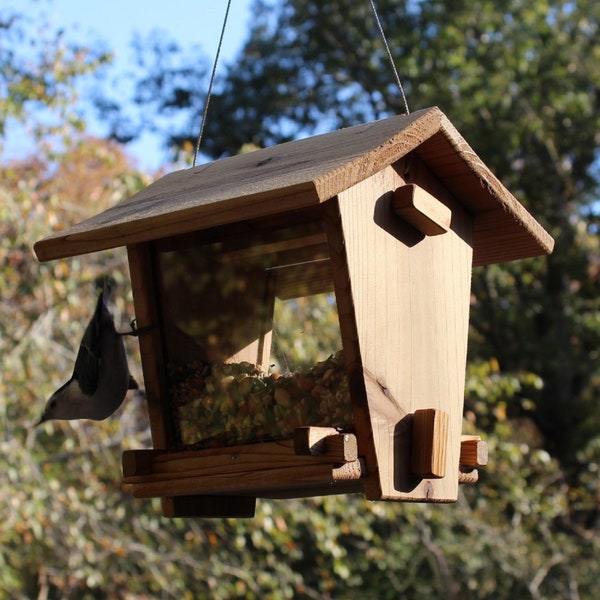 Cedar Bird Feeder Etsy