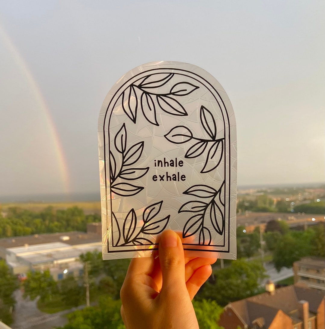Inhale Exhale Suncatcher | Rainbow Maker | Mindfulness Art | Window ...