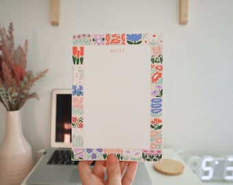Floral To Do List Notepad | 5x7 Planner Pad | Cute Desk Notepad | Productivity List Pad | Stationery Gift | Office Supplies