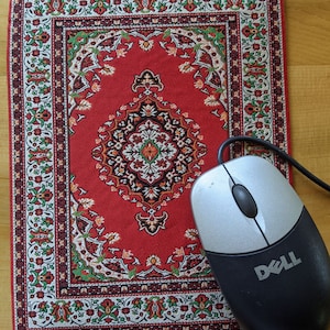 Beautiful Red Turkish Carpet Mouse Pad Persian rug office decor computer accessory