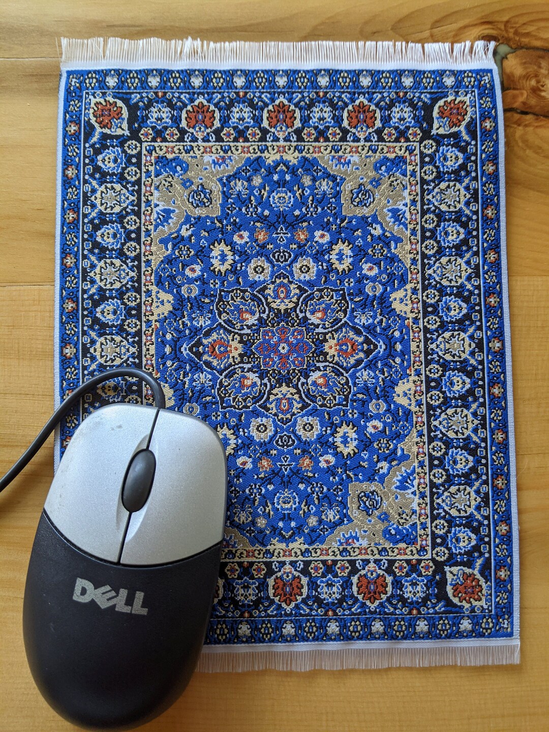 Beautiful Dark Blue Turkish Carpet Mouse Pad Persian Rug Etsy