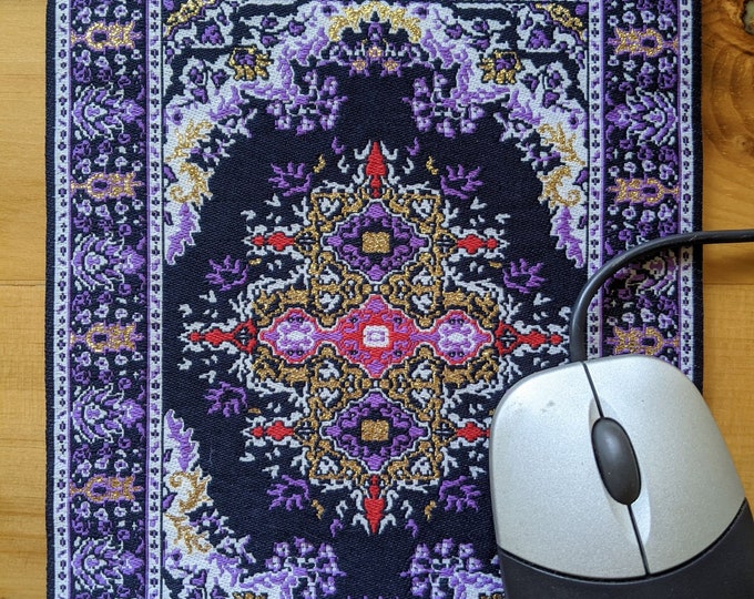 Beautiful Purple Turkish Carpet Mouse Pad Persian rug office decor computer accessory