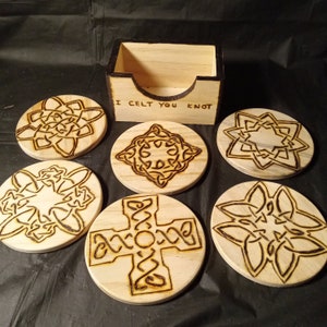 Conjunto de posavasos de nudo celta