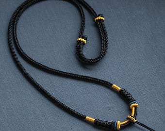 Handmade High-End Pendant Necklace Cord, Hand-woven Chain Lanyard, 4 Color Available