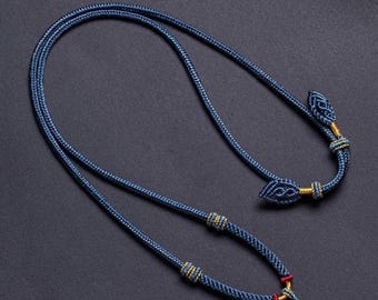 Collana con cordino intrecciato regolabile, catena in corda intrecciata per ciondolo o ciondolo, 3 colori disponibili, cordino per gioielli fatto a mano, idea regalo unisex