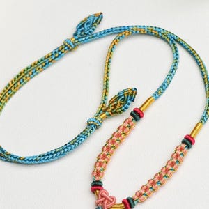 Handmade Braided Cord Necklace, DIY Adjustable Knot Pendant Rope, Knotting Cord for Necklace Making, Lucky Charm Jewelry Supply