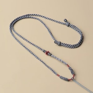 Cordón trenzado ajustable para collar, cadena con colgante bohemio unisex, cordón minimalista, cordón de joyería hecho a mano para dijes, 2 colores