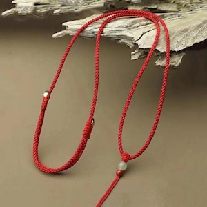 Adjustable Handmade Braided Necklace Cord – Boho Rope for Pendant, DIY Jewelry Making, Unisex Ethnic Necklace String – 7 Colors Available