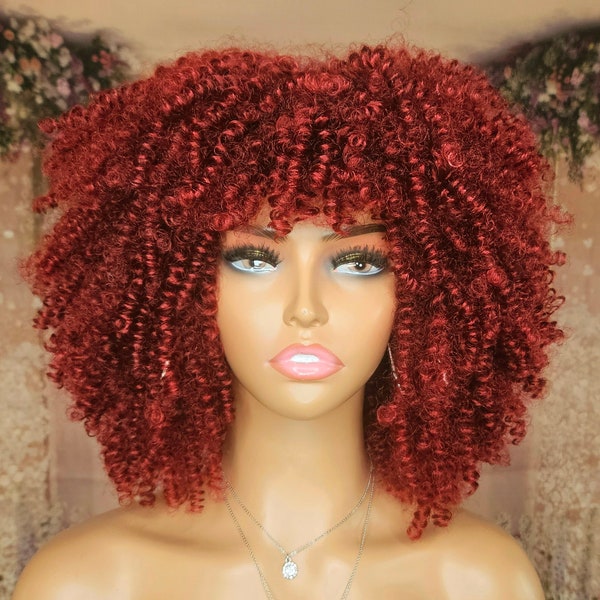 Aurora Wig, Wigs for Black/White Women, Curly Blonde Wig, Afro Curly Wig, Synthetic Hair Wigs, Natural Looking Wig