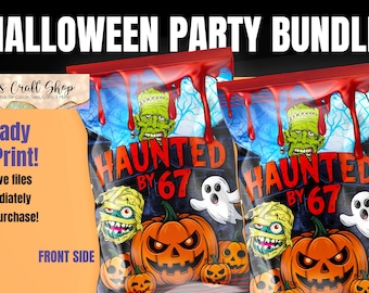 6-7 Halloween Party Treats, 5 Items Included, 67 Halloween Party Favors, Meme Party, INSTANT Digital Download, Ready to Print