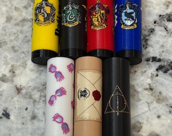 Interactive Wand Tip Protector for Universal Studios | Hogwarts House Colors & Character Themes