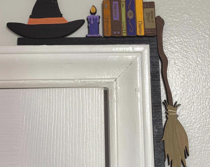Featured listing image: Fall & Halloween Door Corner Sign | Door Trim Decor