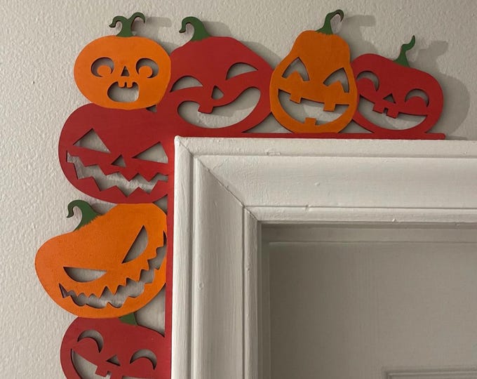 Featured listing image: Fall & Halloween Door Corner Sign | Door Trim Decor