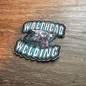 Wolfhead Welding Logo Sticker - Teal Vinyl Decal