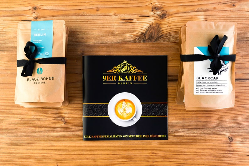 Kaffee Geschenk Set von 9 Berliner Röstereien Geschenk zum Geburtstag mit Kaffee-Abo Geschenkgutschein Geschenkidee für Frauen & Männer Bild 6