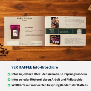 Kaffee Geschenk Set von 9 Berliner Röstereien Geschenk zum Geburtstag mit Kaffee-Abo Geschenkgutschein Geschenkidee für Frauen & Männer Bild 4