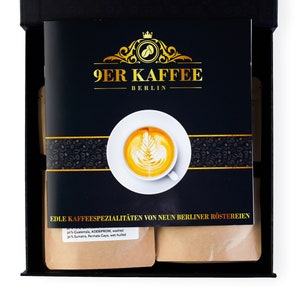 Kaffee Geschenk Set von 9 Berliner Röstereien Geschenk zum Geburtstag mit Kaffee-Abo Geschenkgutschein Geschenkidee für Frauen & Männer Bild 8