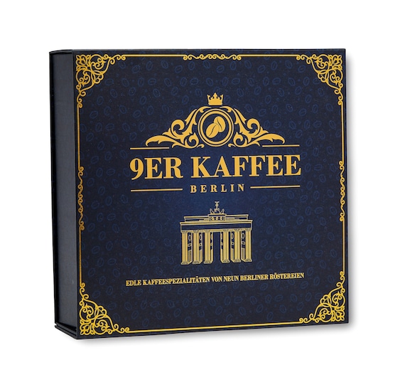 Kaffee Geschenk Set von 9 Berliner Röstereien | Geschenk zu Weihnachten und Geburtstag | Geschenkidee für Frauen & Männer | Bohne / Gemahlen