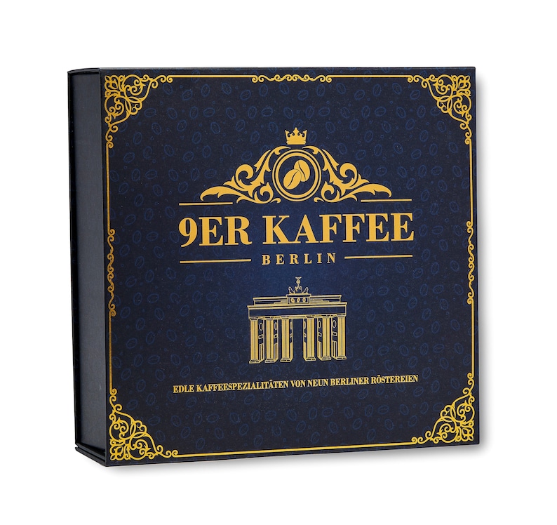 Kaffee Geschenk Set von 9 Berliner Röstereien Geschenk zum Geburtstag mit Kaffee-Abo Geschenkgutschein Geschenkidee für Frauen & Männer Bild 1