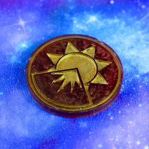 Fiery Logo D2 Coin TTRPG / Heads or Tails?