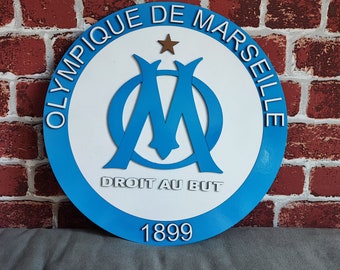 Logo von Olympique de Marseille aus Holz