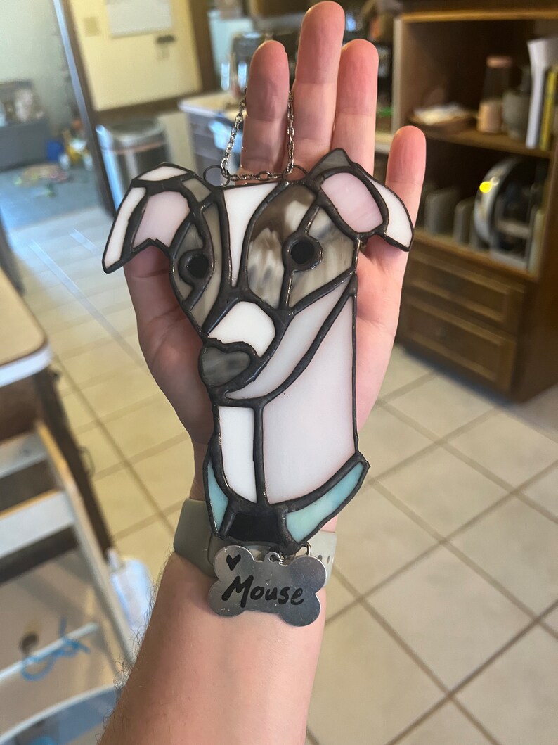 Pet Portraits Stained Glass Customs Etsy