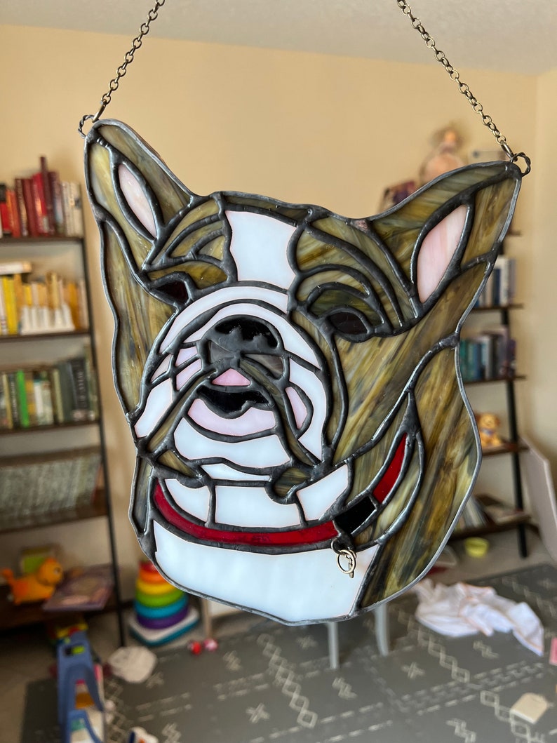 Pet Portraits Stained Glass Customs Etsy