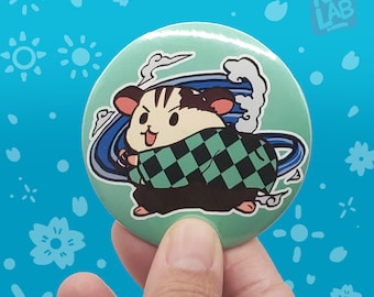 Button Pin, Kawaii, Anime, 2.28 inches