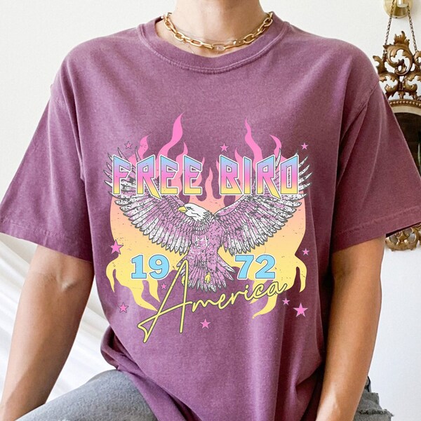 Men's Blue Liberty On the Rise Bird T Shirt