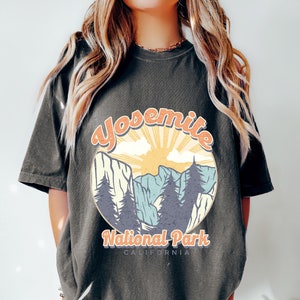 Yosemite National Park Oversized TShirt, Comfort Colors Tshirt, Graphic Tees For Women, Boho Shirt, Camping Nature Tee, Yosemite Shirt