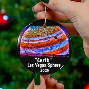 Adorno navideño personalizado Las Vegas SPHERE, personalízalo, agrega tus palabras, ENVÍO GRATIS (gran valor) Adorno navideño personalizado Las Vegas Sphere, recuerdo de Las Vegas