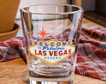 Vaso de chupito de Las Vegas, recuerdo único de Las Vegas de 1,5 oz, recuerdo impresionante de Las Vegas, ENVÍO GRATIS, Gran regalo de Las Vegas, Regalo de Las Vegas para ella