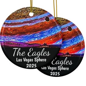 Adornos navideños de esfera de Las Vegas, impresión a doble cara, recuerdo único de Las Vegas, cambio de fecha, envío gratis (gran valor). Idea de regalo de Las Vegas.
