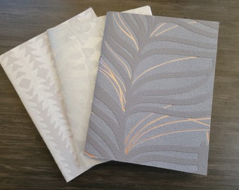 TAUPE Mini libri, diari di viaggio, piccolo diario, set di 3 libri, misure 4,5 x 5,5 pollici, libri bianchi, libri fatti a mano