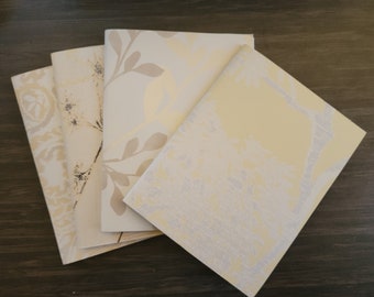 GIALLO Mini libri, diari di viaggio, piccolo diario, quaderno di consapevolezza, set di 4 libri, misura 4,5 x 5,5 pollici, libri bianchi