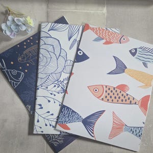 BLUE books, travel journals, meditation journal, measures 8.5 x 11 inches, A4 size, handmade books, upcycled book