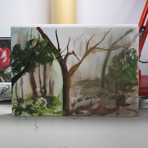 Original Watercolor - Forest Scene